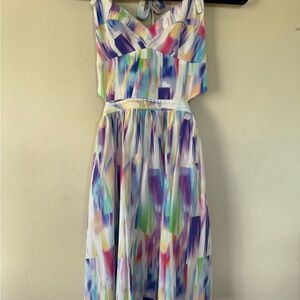 Multicolor Sleeveless Women's Dress